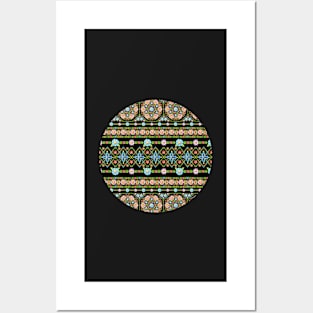 Millefiori Folkloric Stripe Posters and Art